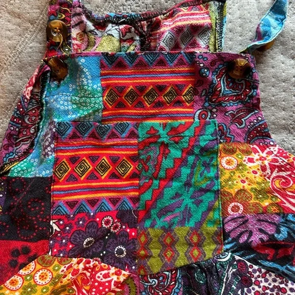 Handmade Multicolor Overalls - Picture 3 of 3